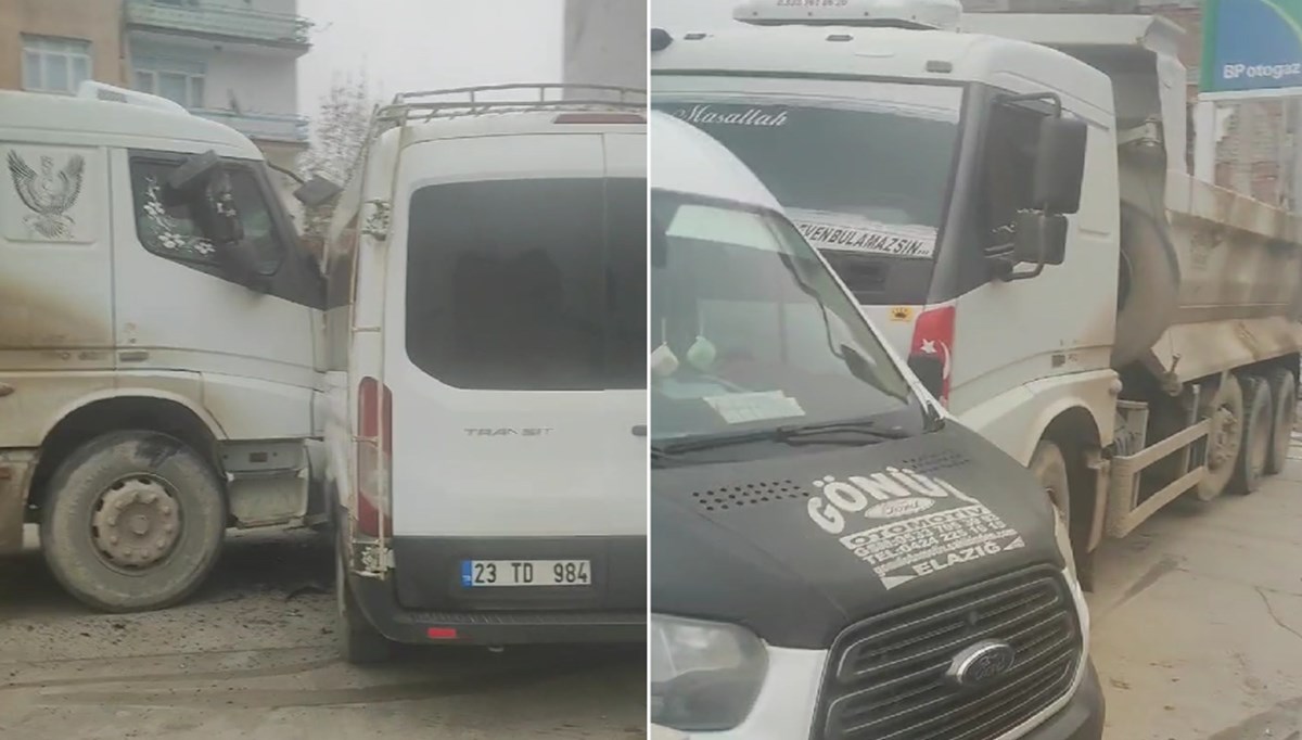 Şoför el frenini çekmeyi unuttu, kamyon caddeyi birbirine kattı Şoför el frenini çekmeyi unuttu, kamyon caddeyi birbirine kattı