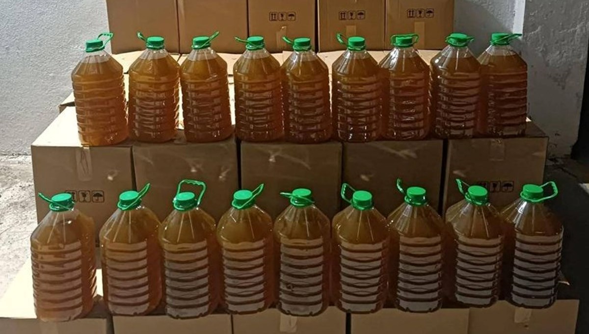 1000 litre sahte zeytinyağı ele geçirildi 1000 litre sahte zeytinyağı ele geçirildi