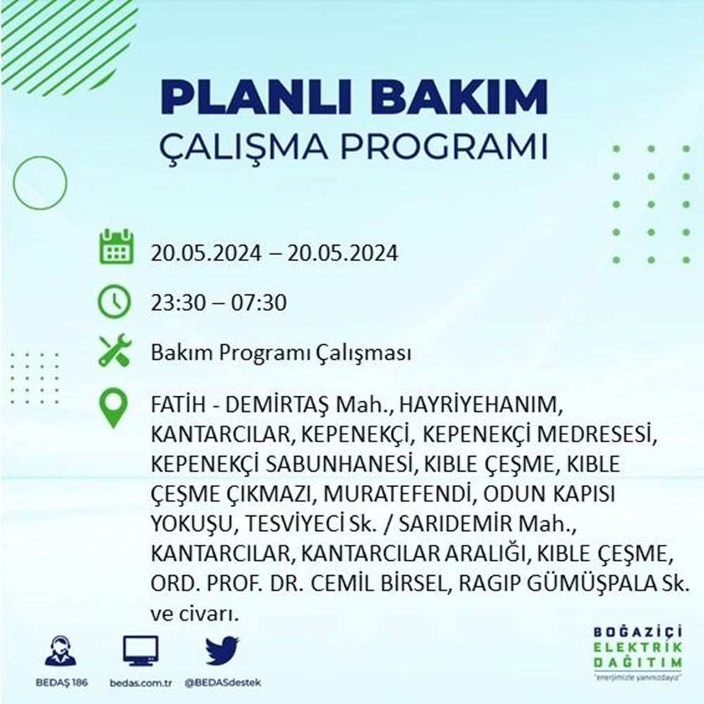 تركيا اليوم انقطاع التيار الكهربائي عن 23 منطقة بإسطنبول غداً الأحد انقطاع التيار الكهربائي عن 23 منطقة بإسطنبول: متى تعود الكهرباء؟ (20 مايو برنامج انقطاع BEDAŞ) - 36