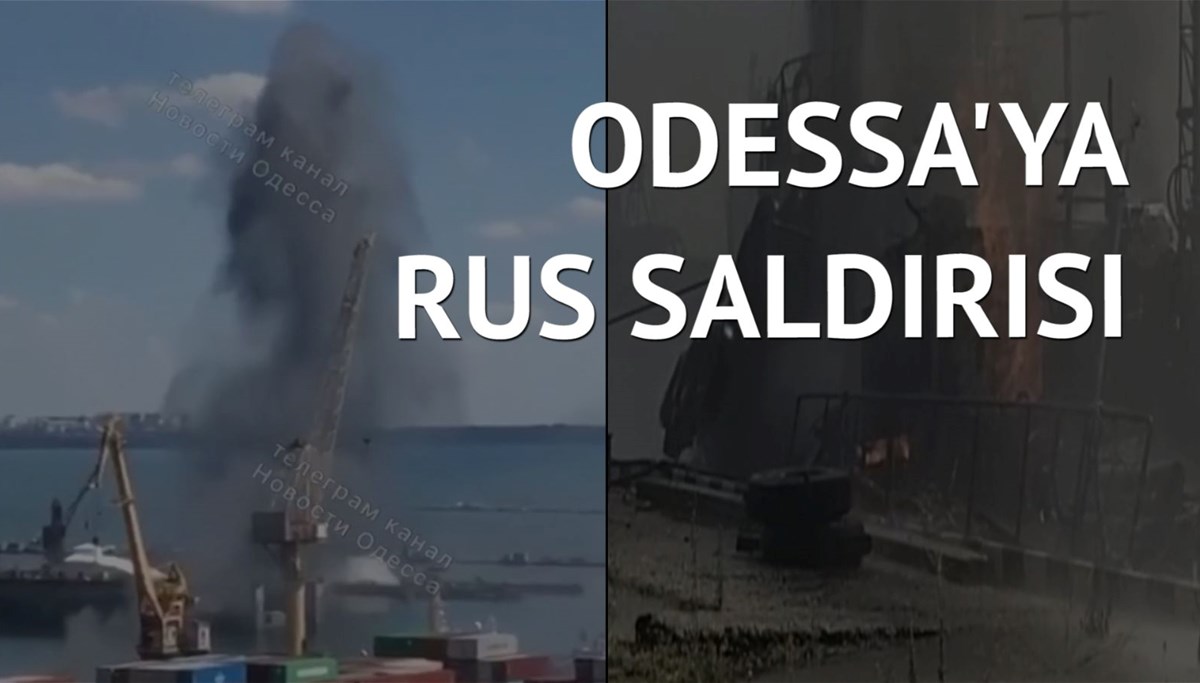 Odessa’daki Türk denizciler saldırı anını kaydetti