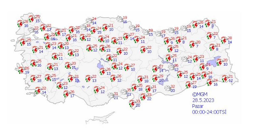 Seçim günü hava nasıl olacak? (Meteorolojiden 5 günlük rapor) - 13