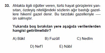 2010 LYS - Türkçe Testi Soru Ve Cevapları - Son Dakika Türkiye ...