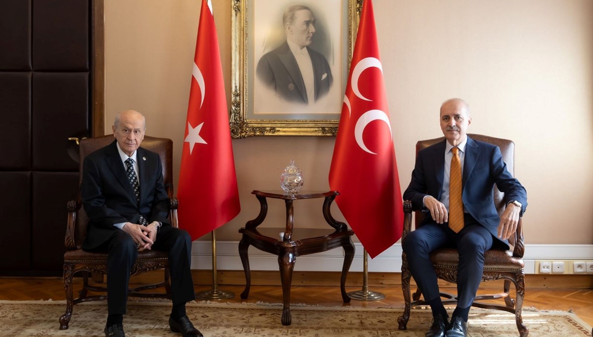 TBMM Başkanı Kurtulmuş'tan Bahçeli'ye yeni anayasa ziyareti