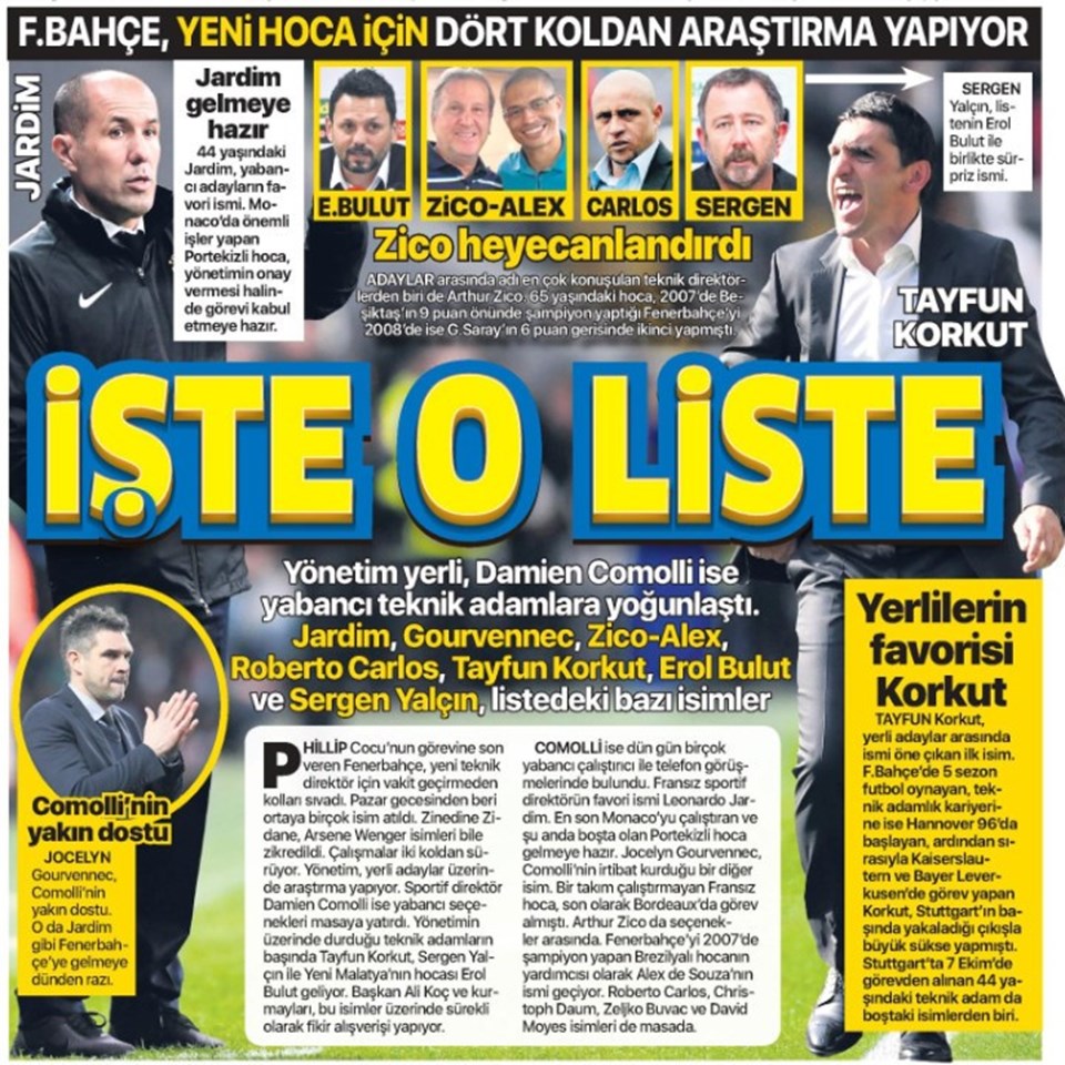 Fenerbahçe'ye hoca aranıyor (İşte basında yer alan listeler) - 3