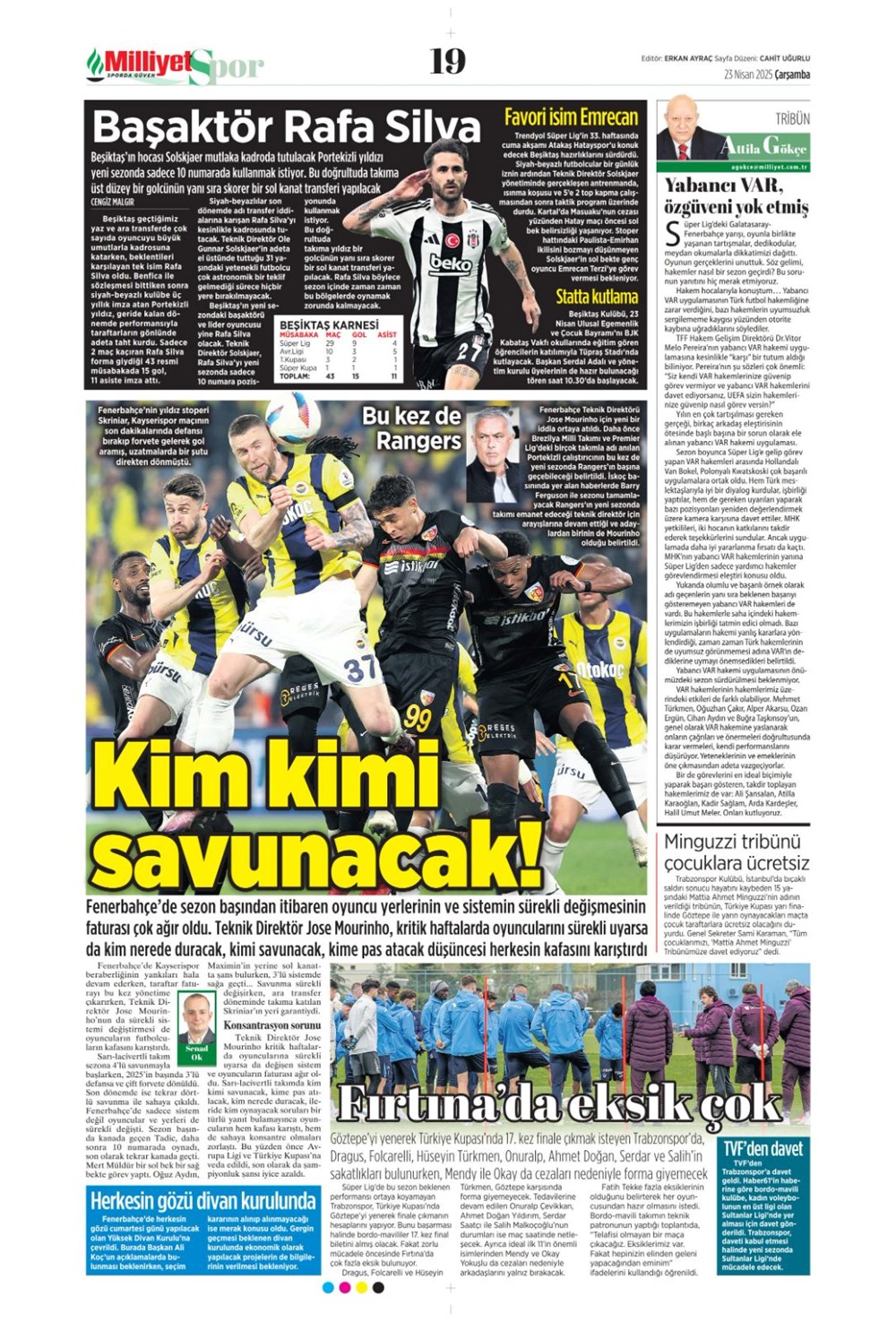 "Aslan finale kükredi" (23 Nisan 2025 spor manşetleri) - 25