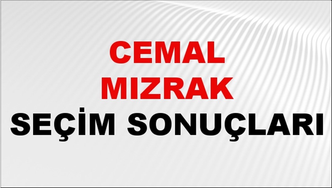 Cemal Mızrak Seçim Sonuçları 2024 Canlı: 31 Mart 2024 Türkiye Cemal Mızrak Yerel Seçim Sonucu ve İlçe İlçe YSK Oy Sonuçları Son Dakika