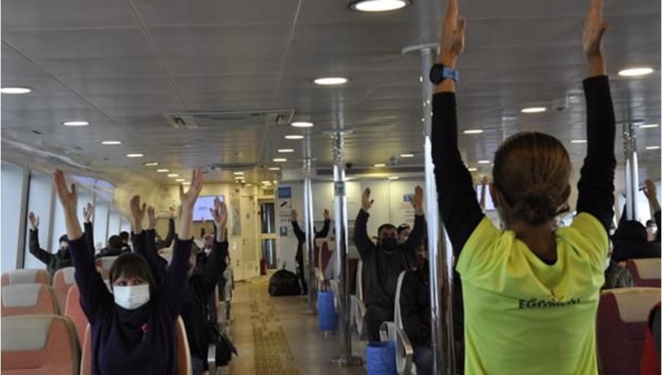 İstanbul'da vapurda spor dönemi