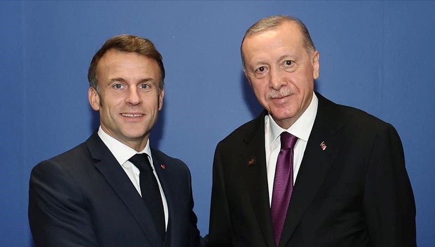 Erdoğan, Macron'la görüştü