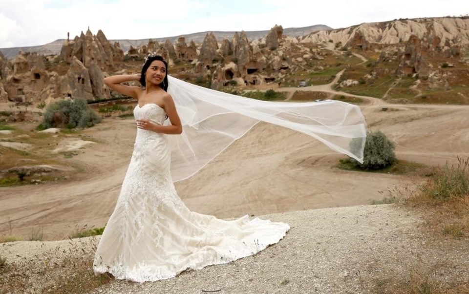 Turistlerin düğün fotoğrafında gözde mekanı: Kapadokya - 1