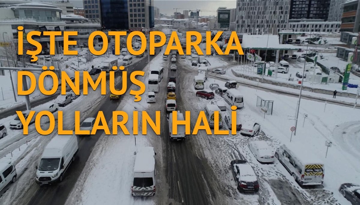 Drone görüntüleriyle terk edilmiş araçlarla dolu yolların hali