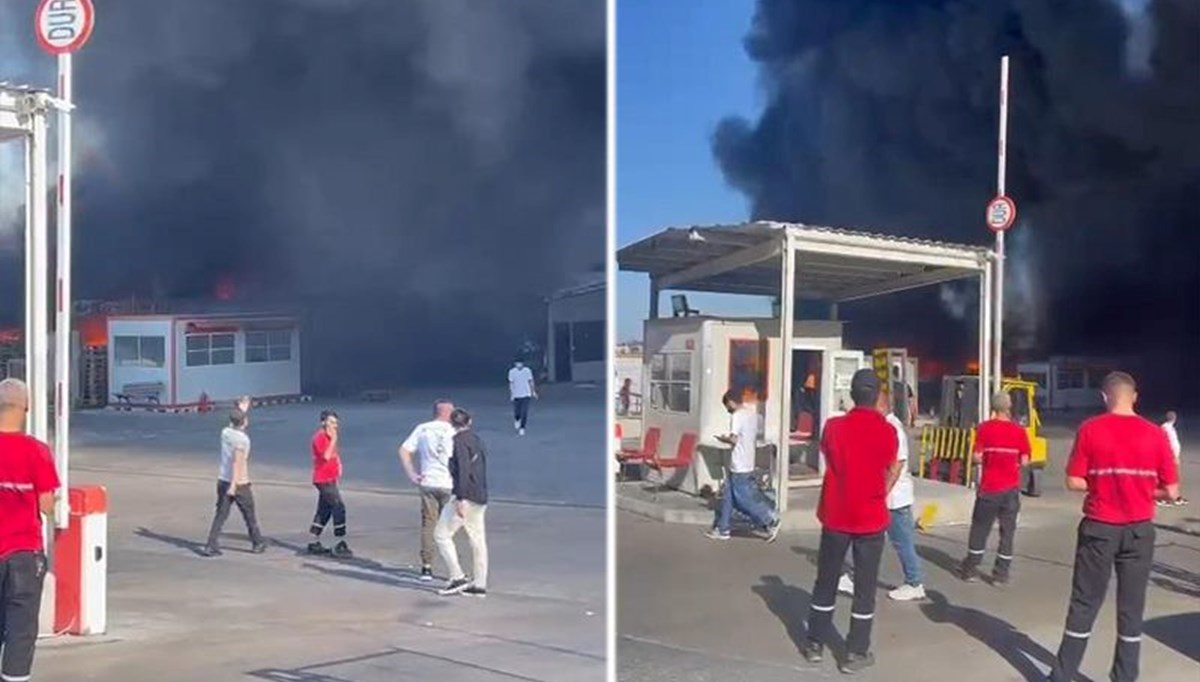 Esenyurt'ta zincir marketin deposunda yangın: Dumanlar gökyüzünü kapladı