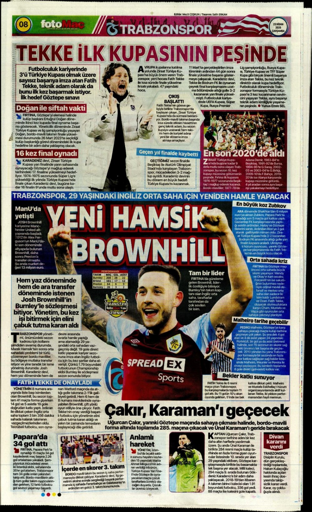 "Aslan finale kükredi" (23 Nisan 2025 spor manşetleri) - 18