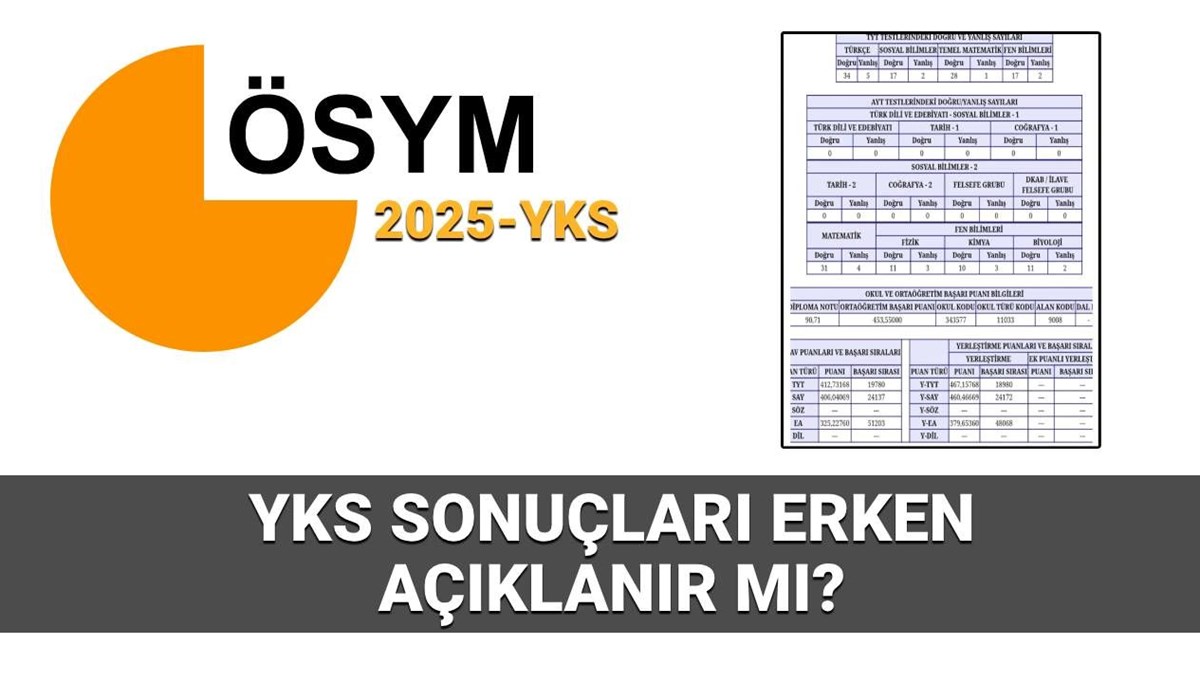 YKS sonuçları için kritik gün: YKS sınav sonuçları erken mi, ne zaman açıklanacak? TYT, AYT ve YDT sınav sonuç takvimi