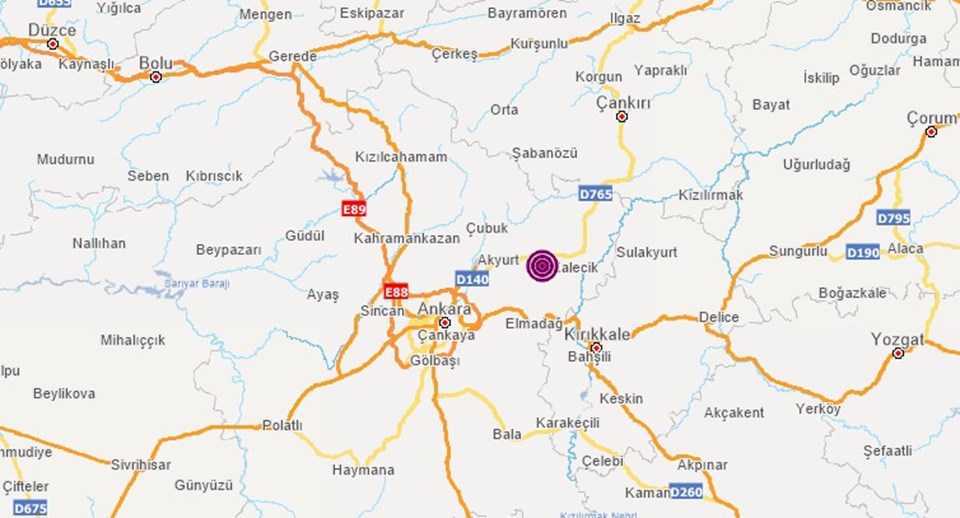 SON DAKİKA HABERİ: Ankara'da 3.9 büyüklüğünde deprem - 1