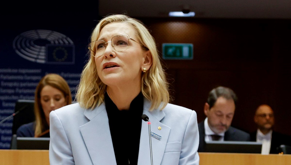 Cate Blanchett'ten Avrupa Parlamentosu'nda Gazze çağrısı Cate Blanchett'ten Avrupa Parlamentosu'nda Gazze çağrısı