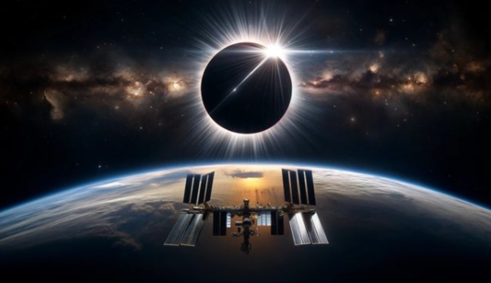 Astronotlar tam Güneş tutulmasını uzaydan fotoğrafladı - 6