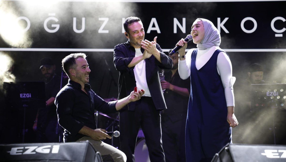 Oğuzhan Koç konserinde sürpriz evlilik teklifi