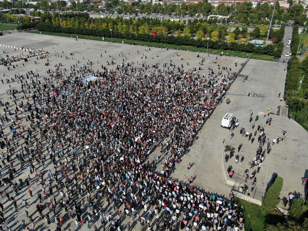 Aşı karşıtları miting yaptı: İşte kareler - 18