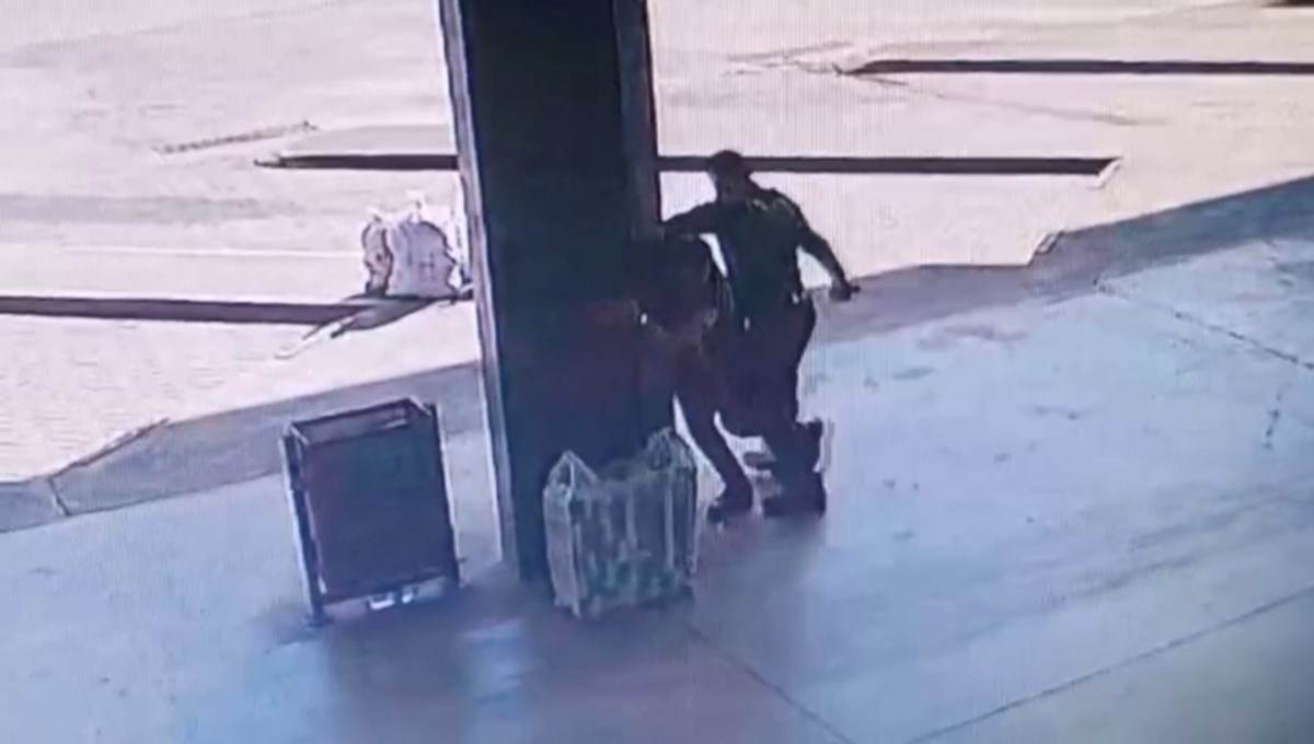 O anların yaşandığı güvenlik kamerası görüntüleri ortaya çıktı.