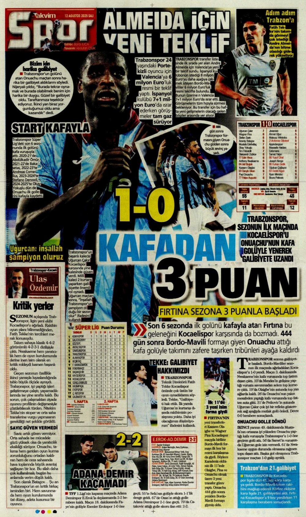 "Altyapıya Osimhen menüsü" (12 Ağustos spor manşetleri) - 25