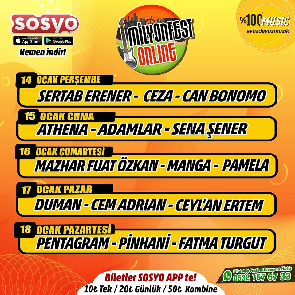 Çevrim içi müzik festivali Milyonfest Online başlıyor - 1