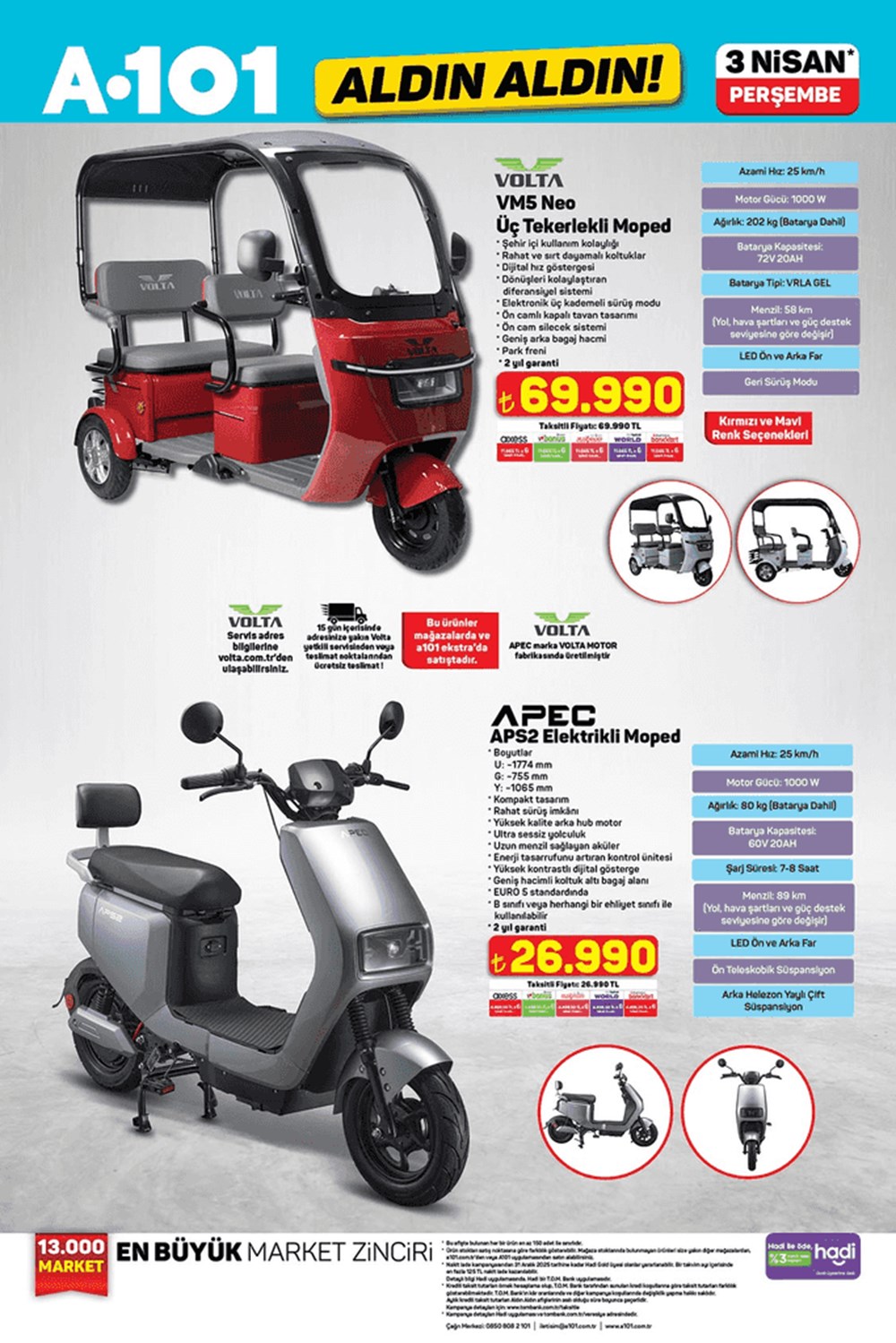 3 Nisan A101 Aktüel Bomba Gibi Geliyor: Mopedten Overlok Makinesine İnanılmaz İndirimler! 76 Q71tNhwnHU JpAaOC epvw