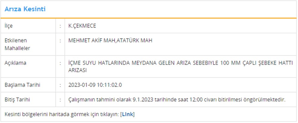 تركيا اليوم انقطاع المياه عن 3 مناطق في اسطنبول لمدة 4 ساعات قطع المياه في 3 مناطق في اسطنبول: سيتم قطع المياه لمدة 4 ساعات (قائمة قطع المياه المخطط لها في 9 يناير من قبل İSKİ) - 3