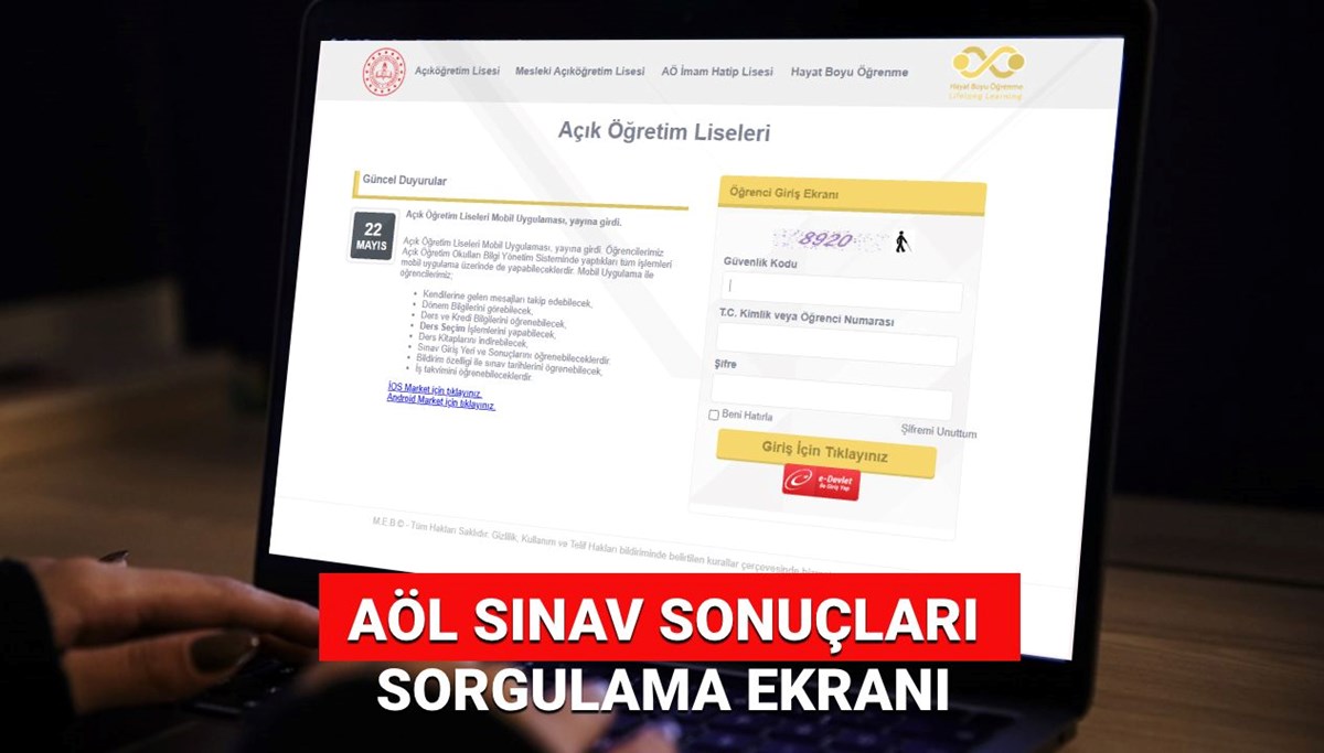 نتایج آزمون پرس و جو صفحه نمایش Aöl 2025: نتایج آزمون دبیرستان باز (Aöl) منتشر می شود ، چه زمانی منتشر می شود؟ صفحه نتایج MEB نتایج آزمون پرس و جو صفحه نمایش Aöl 2025: نتایج آزمون دبیرستان باز (Aöl) منتشر می شود ، چه زمانی منتشر می شود؟ صفحه نتایج MEB