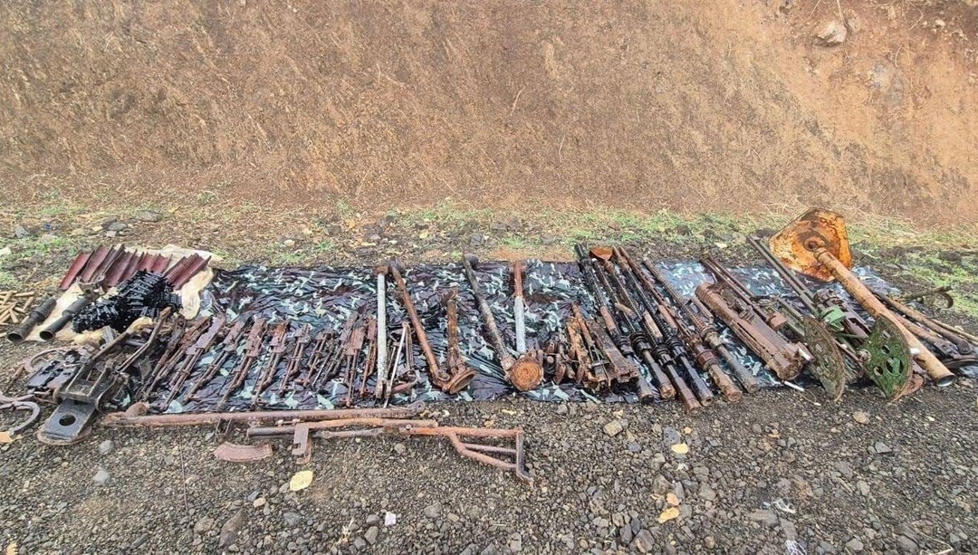 Zap'ta çok sayıda silah ve mühimmat ele geçirildi