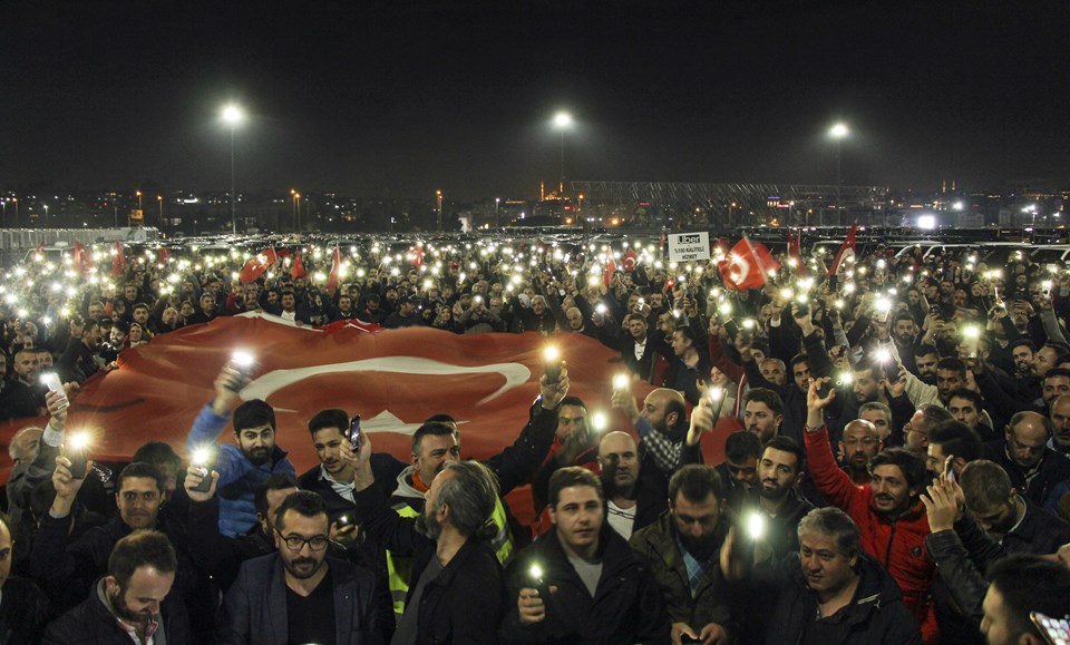 Uber şoförlerinden protesto - 2