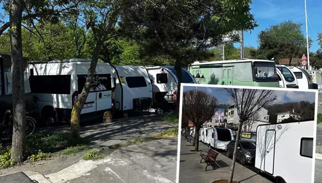 "Tekerlekli yalı"lara büyük tepki: Sarıyer'de sahili işgal eden karavanlar kaldırıldı