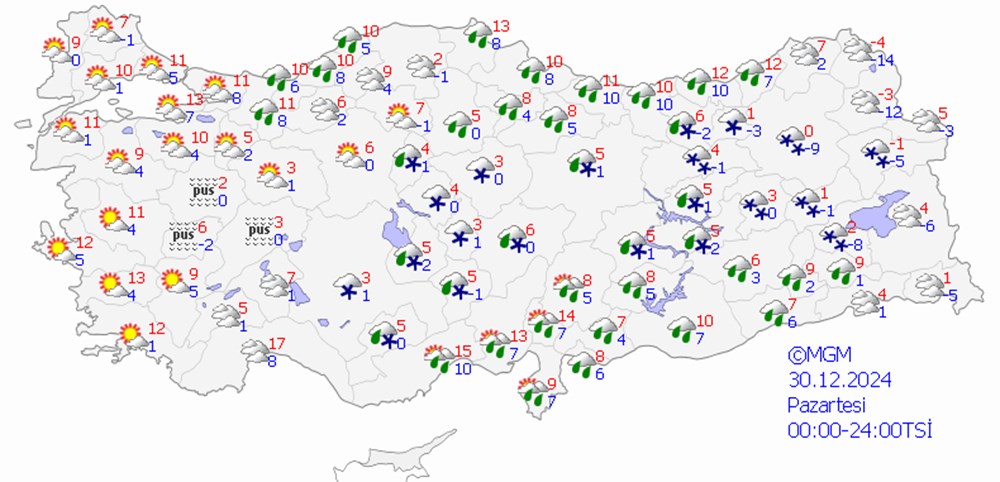 Türki̇ye soğuk havanın etkisinde: İstanbul'da sıcaklık 5 dereceye düşecek - 16