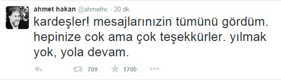 Ahmet Hakan'dan uğradığı saldırı sonrası ilk tweet - 1