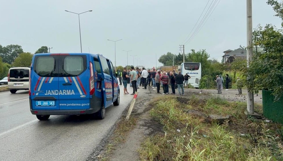Samsun'da otobüs kazası: 1 ölü