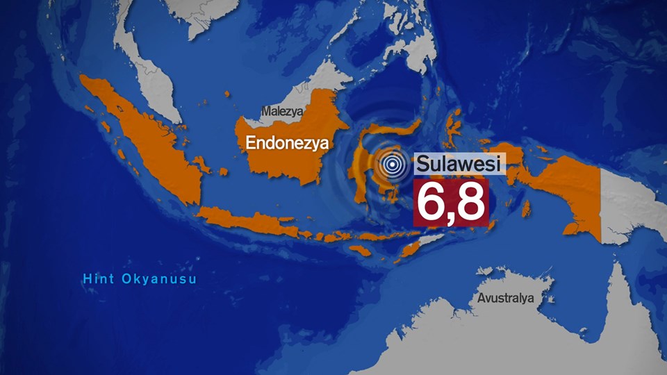 Endonezya'da 6,8 büyüklüğünde deprem - 1