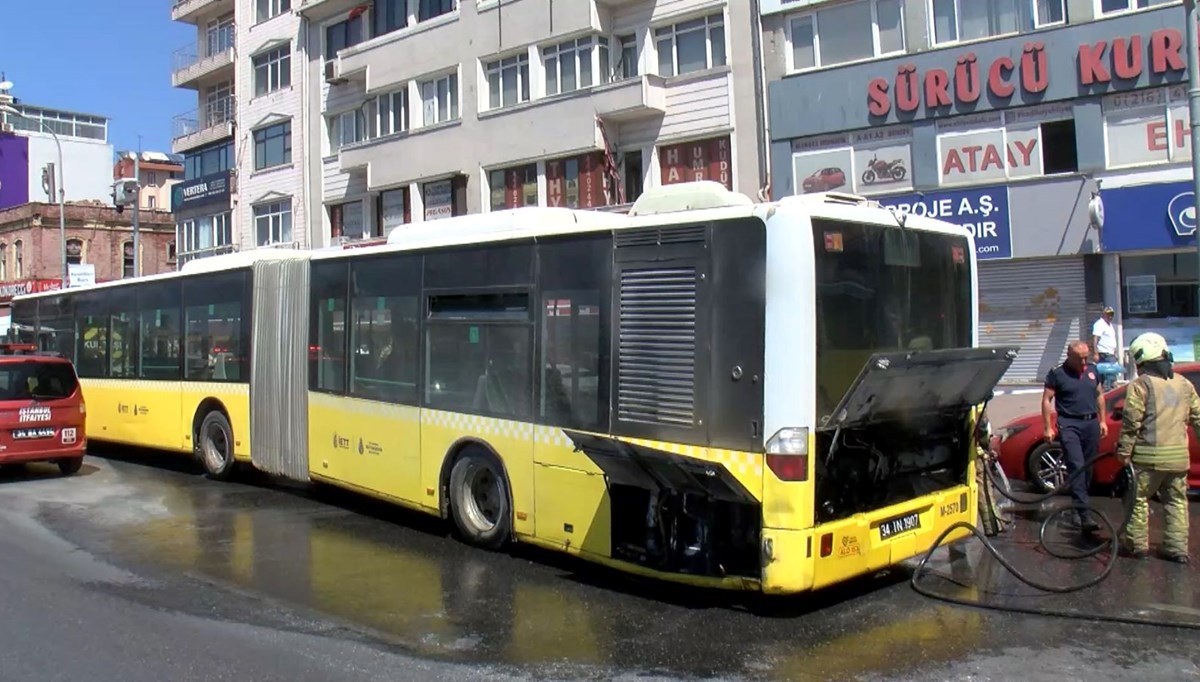 İETT otobüsünde korkutan yangın