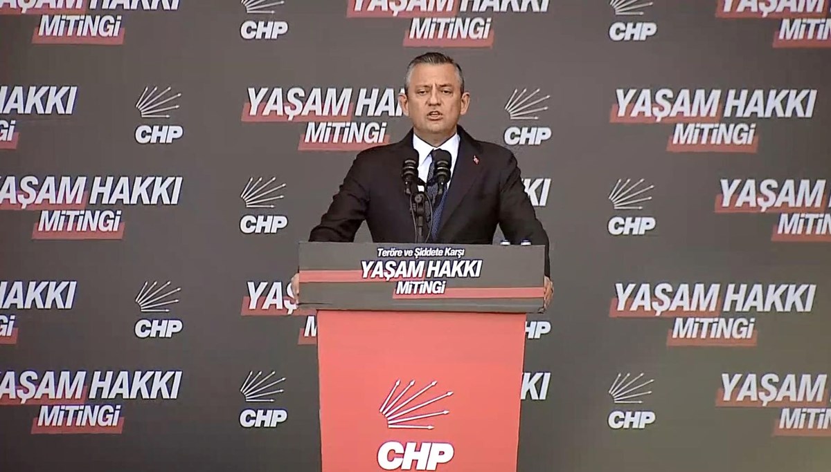 CHP'den teröre karşı miting | Özgür Özel: Türkiye teröre teslim olmayacaktır