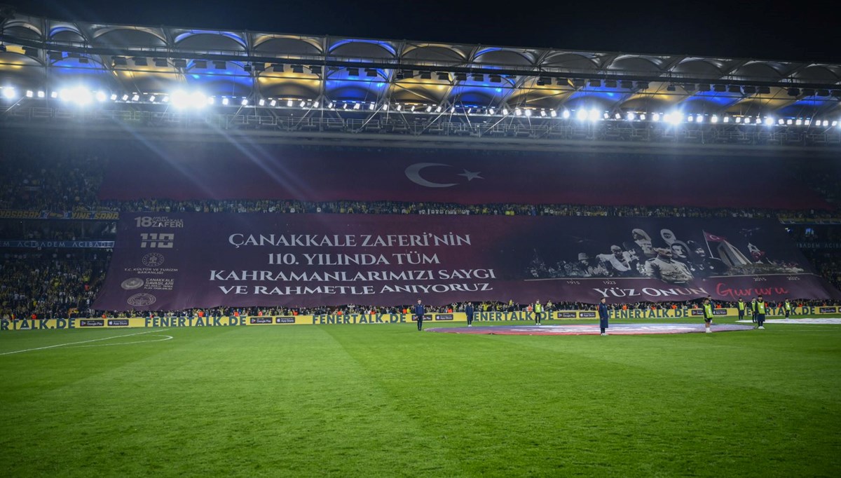 Fenerbahçe-Samsunspor maçında 18 Mart Çanakkale şehitleri anıldı