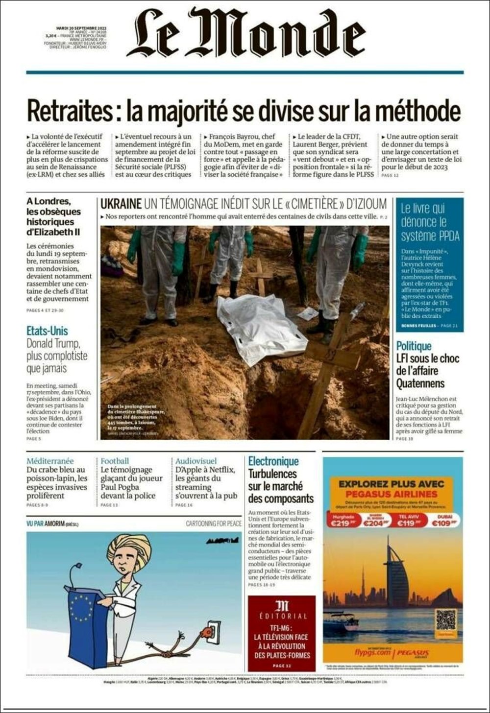 Fransa'da gazeteler sayfalarını "ışığı söndür" tasarruf kampanyasına ayırdı - 4