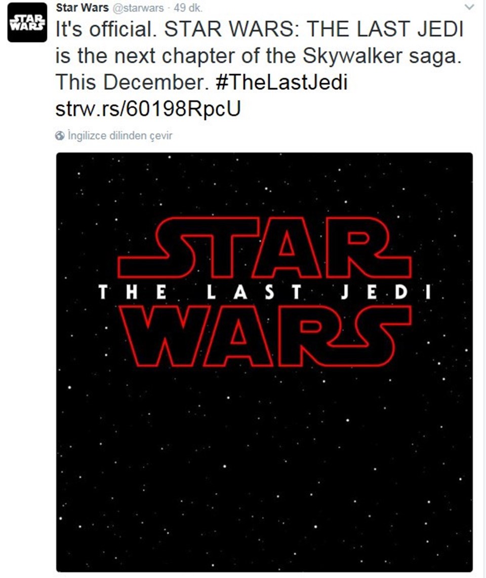 Star Wars serisinin son filminin adı açıklandı - 1