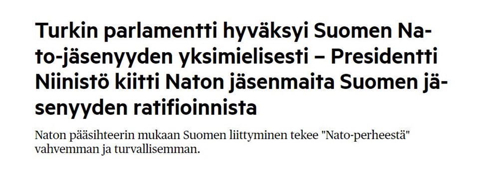 Finlandiya'nın NATO üyeliğine onay İsveç basınında - 1
