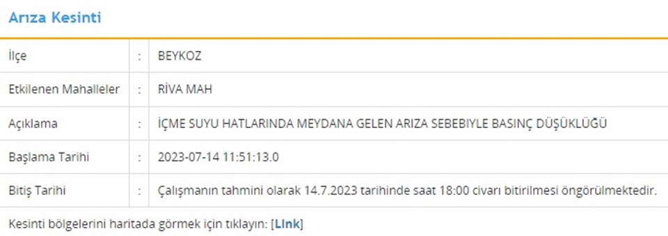 İstanbul'un 2 ilçesinde su kesintisi: 6 saat su kesintisi yaşanacak (14 Temmuz İSKİ planlı su kesintisi listesi) - 1