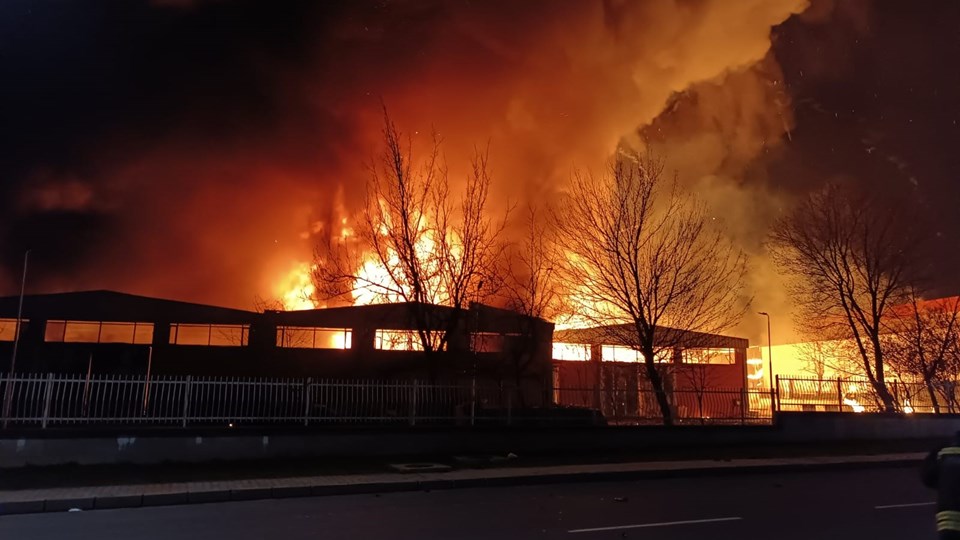 Tekirdağ'da fabrika yangını - 1