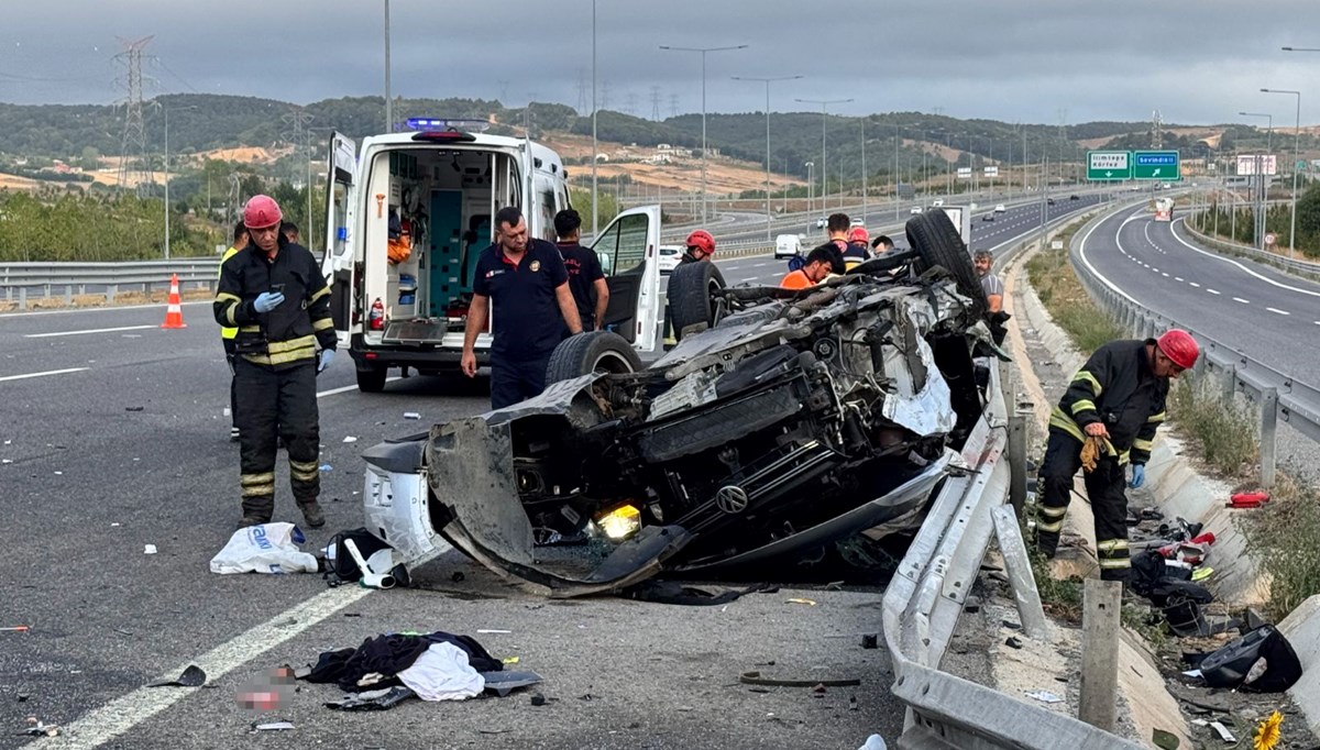 Kuzey Marmara Otoyolu'nda feci kaza Kuzey Marmara Otoyolu'nda feci kaza
