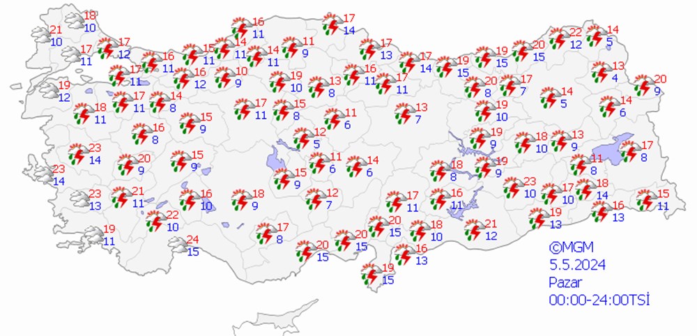 Meteorolojiden 28 il için uyarı: Kuvvetli yağışlara dikkat (İstanbul, Ankara, İzmir bugün hava nasıl olacak?) - 19