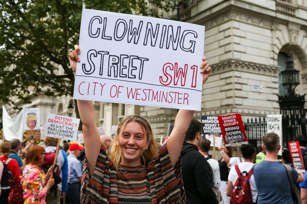 İngiltere'de Johnson protestosu - 1