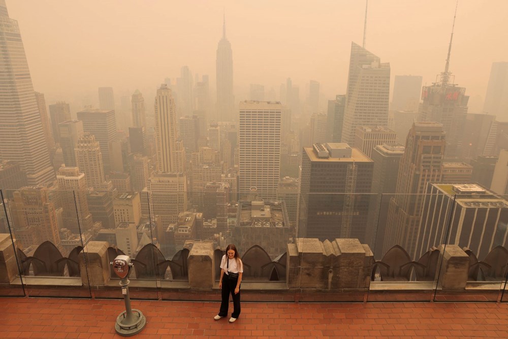 Kanada'daki orman yangınları ABD'yi teslim aldı: New York hayalet şehre döndü - 13
