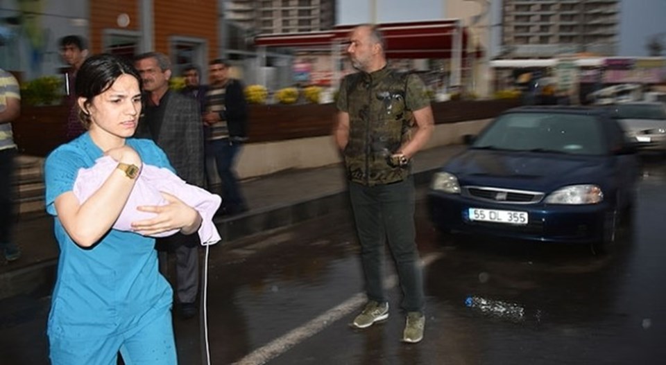 Diyarbakır'da sağanak nedeniyle özel bir hastaneyi su bastı - 1