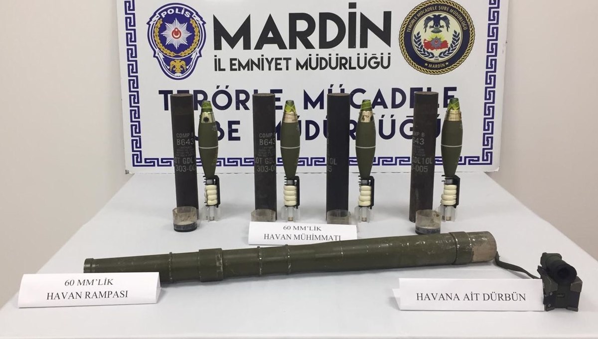 Mardin'de havan rampası ile mühimmatları ele geçirildi