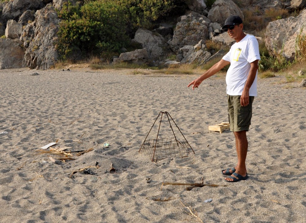Caretta caretta yuvasının üzerinde mangal yaktılar - 4